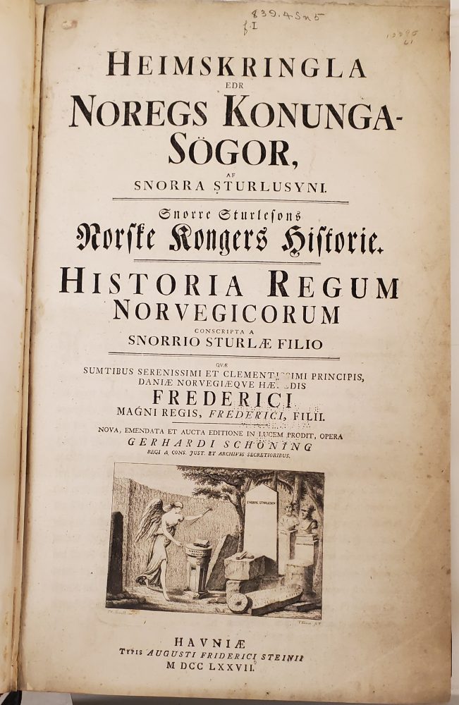 Title page of 18th-century book.