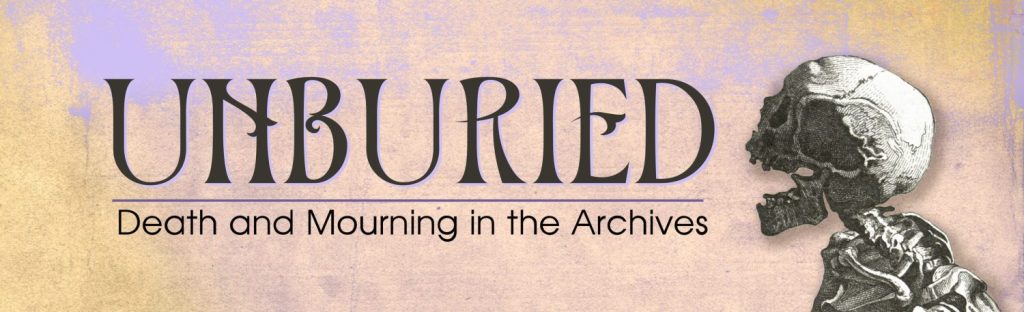 Unburied banner with skeleton