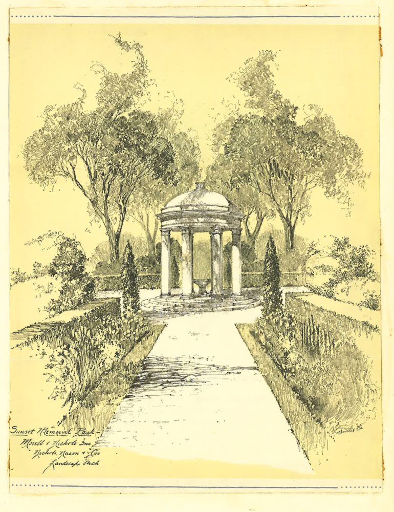 covered fountain illustration